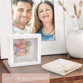 img 2 attached to 🎁 Top Christmas Gifts for Mother - Necklace, Jewelry Tray, Framed Sentimental Quote and Card. Thankful, Holiday, Gratitude Gifts for Mom from Daughter, Son, or Spouse by Luxe England Gifts