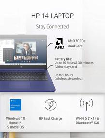 img 3 attached to 💻 HP 14 Laptop - AMD 3020e, 4 GB RAM, 64 GB eMMC - 14-inch HD Touchscreen - Windows 10 Home in S Mode - Long Battery Life - Microsoft 365 - 2020 Model