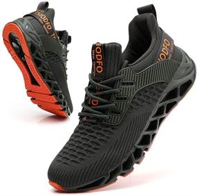 img 4 attached to Experience Maximum Comfort and Support with SKDOIUL Men's Breathable Running Sneakers