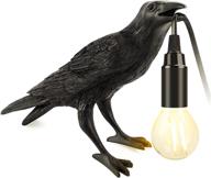 enhance your décor with raven table lamps: adjustable brightness edison bulb, vintage resin bird design in black for bedside table/office and living room/farmhouse art decor/dorm - perfect for harry potter fans! (plug included) логотип