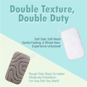 img 1 attached to Dual Texture Shower Exfoliating Scrubber Exfoliator