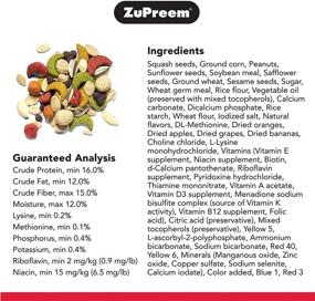 img 2 attached to 🐦 ZuPreem Sensible Seed Bird Food: Premium Blend for Large Birds - Amazons, Macaws, Cockatoos