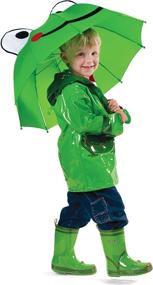 img 1 attached to Child-sized Lightweight Frog Umbrella by Kidorable