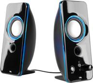 🔊 cyber acoustics ca-sp29bt: color changing bluetooth desktop speaker system - ideal for laptop, pc, tablet, and smartphone home audio logo