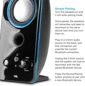 img 1 attached to 🔊 Cyber Acoustics CA-SP29BT: Color Changing Bluetooth Desktop Speaker System - Ideal for Laptop, PC, Tablet, and Smartphone Home Audio