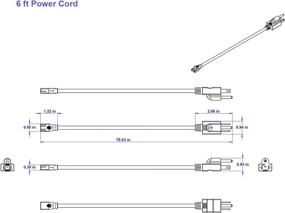 img 1 attached to Tianyoelec 6ft White Power Cord - Perfect for LED Under Cabinet Lighting and Complete Fixtures, LPC1800