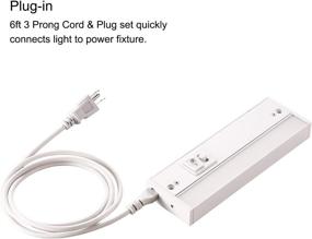 img 2 attached to Tianyoelec 6ft White Power Cord - Perfect for LED Under Cabinet Lighting and Complete Fixtures, LPC1800