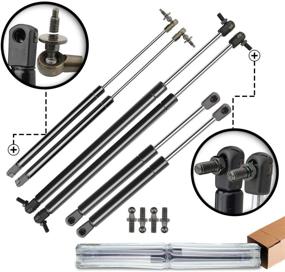 img 4 attached to A-Premium 6-PC Set of Rear Window Lift Supports Shock Struts for Jeep Grand Cherokee WJ 1999-2004 Sport Utility