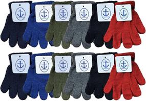 img 3 attached to Colorful Stretch Mittens for Girls - Yacht Smith Accessories for Cold Weather