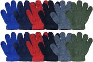 colorful stretch mittens for girls - yacht smith accessories for cold weather logo