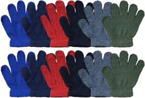 img 4 attached to Colorful Stretch Mittens for Girls - Yacht Smith Accessories for Cold Weather