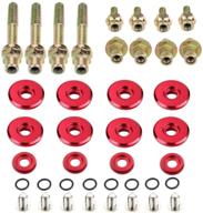 🔩 red dewhel b-series b16 b17 b18 vtec low-profile slim valve cover hardware washer bolt logo