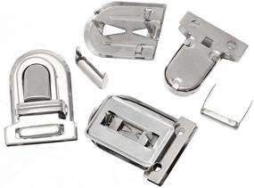 img 2 attached to 🔒 10 Sets of Silver Tone Handbag Suitcase Purse Twist Turn Locks by PEPPERLONELY Brand