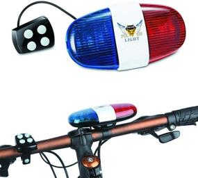 img 3 attached to 🚲 Oumers Kids Bike Police Sound Light Electronic Horn Bike LED Light - Perfect Christmas Birthday Gift New Year Present for Children (Batteries Not Included)