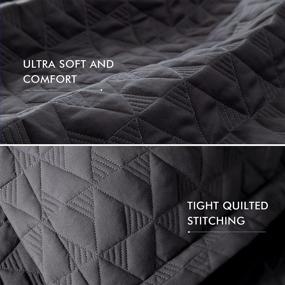 img 1 attached to Lucian Geometric Bedspread Lightweight Breathable