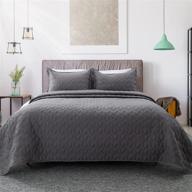 lucian geometric bedspread lightweight breathable logo