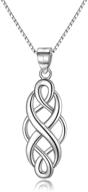 stunning goxo 925 sterling silver celtic knot 🔥 cross necklace: symbol of good luck & elegance for women logo