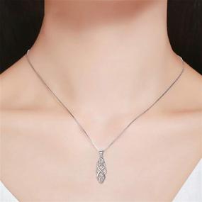 img 3 attached to Stunning GOXO 925 Sterling Silver Celtic Knot 🔥 Cross Necklace: Symbol of Good Luck & Elegance for Women