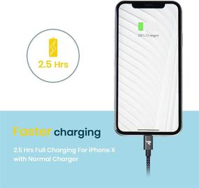 img 3 attached to 🔌 High-Quality IPhone Charger: RAMPOW Certified Braided - Fast and Reliable Charging!