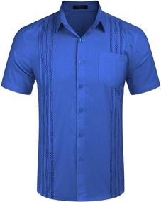 img 3 attached to COOFANDY Western Regular 👕 Fit Men's Shirts with Embroidered Sleeves