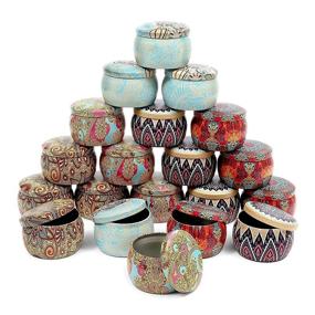 img 4 attached to 🕯️ Round Metal Candle Tins with Lids, 20 Pack Round Storage Containers (3 x 2 Inches)