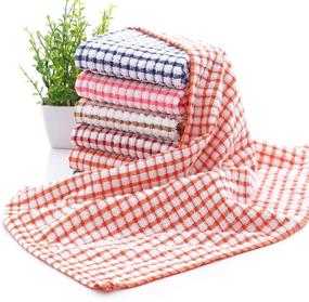 img 3 attached to 🧺 YNERHAI Kitchen Dish Towels: 100% Cotton Dishcloths for Kitchen Décor - Multi Color (6 Pack)