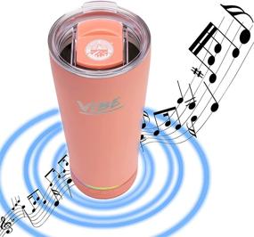img 4 attached to 🔊 Vibe Speaker Tumbler: 18oz Stainless Steel Tumbler with Bluetooth Speaker - 8 Hours Playback, IPX67 Water Resistant - Perfect for Beach, Camping, Golf