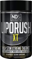 💪 liporush xt by nds nutrition - powerful thermogenic for fat shredding - with l-carnitine and teacrine - enhances energy, focus, calorie burning - promotes diuresis, suppresses appetite - 60 capsules logo