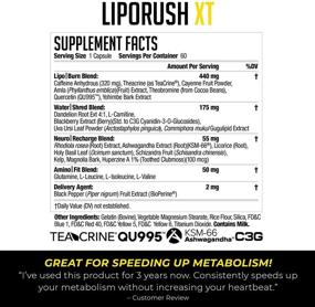 img 1 attached to 💪 LipoRush XT от NDS Nutrition - Мощный термоген для сжигания жира - С L-карнитином и Теакрином - Повышает энергию, концентрацию, сжигание калорий - Стимулирует диурез, угнетает аппетит - 60 капсул