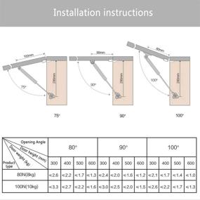 img 1 attached to 🔒 LC LICTOP 6 Pcs Soft Close Lid Support 80N Hydraulic Gas Spring Cabinet Door Safety Lift Support, Black - Enhanced SEO