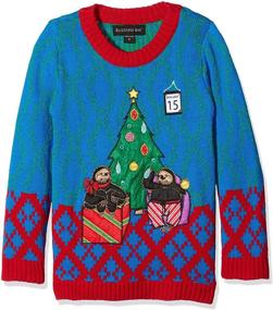 img 3 attached to Christmas Sweater for 🎄 Boys: Blizzard Bay Raptors Clothing