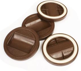 img 3 attached to 🛏️ Slipstick CB845 Chocolate Brown Bed Roller Caster Cups - Large (Set of 4)