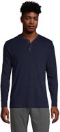 👕 lands end men's regular medium henley clothing logo