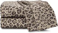 🐆 seduction satin leopard queen sheet set in gold - model 1s47359 logo