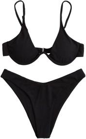 img 4 attached to Verdusa Womens Triangle Bathing Swimwear Women's Clothing for Swimsuits & Cover Ups