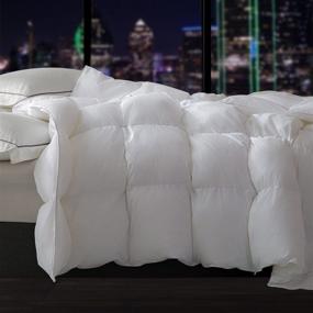 img 4 attached to 🛏️ Premium ELEMUSE Lightweight White Down Comforter Queen - Stay Cool All Year, 100% Egyptian Cotton Cover - Corner Tabs & Washable - Medium Warmth & Down Proof