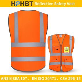 img 2 attached to HPHST Multi Pocket Reflective Visibility Construction PPE for Occupational Health & Safety