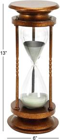 img 3 attached to ⏳ Deco 79 58160 Traditional Metal and Glass Sand Timer, 13" H x 6" L, Textured Gold and Clear - Elegant Timekeeping with a Classic Touch