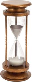 img 2 attached to ⏳ Deco 79 58160 Traditional Metal and Glass Sand Timer, 13" H x 6" L, Textured Gold and Clear - Elegant Timekeeping with a Classic Touch