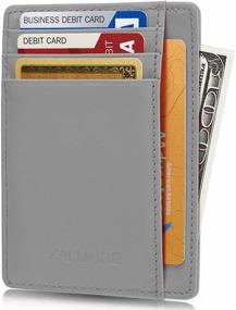 img 4 attached to Credit Genuine Leather Minimalist Blocking Men's Accessories for Wallets, Card Cases & Money Organizers