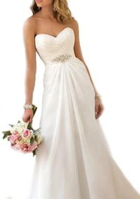 img 4 attached to Платье для невесты WeddingDazzle из шифона - женская одежда с декольте "сердце