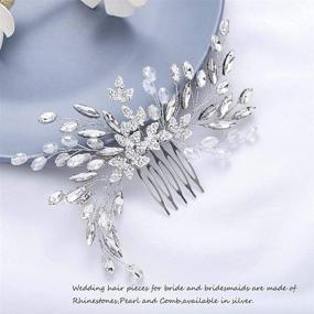 img 3 attached to Catery Wedding Crystal Rhinestones Accessories Hair Care