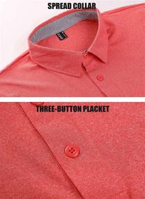 img 1 attached to Shirts Hiking Sleeve Buttons Fishing Men's Clothing for Shirts