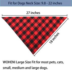 img 3 attached to 🐾 Set of 2 Dog Bandanas - Christmas Plaid Snowflake Design - Triangle Bibs Kerchief - Pet Costume Decoration for Dogs and Cats - Merry Christmas - Ideal for Small, Medium, and Large Pets