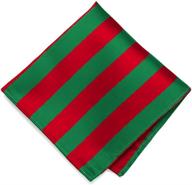 👔 stylish tiemart green striped pocket square: elevate your look with a touch of class! logo