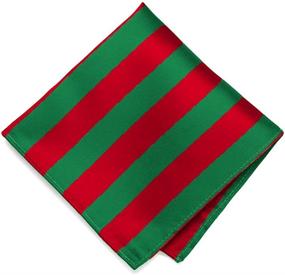 img 1 attached to 👔 Stylish TieMart Green Striped Pocket Square: Elevate Your Look with A Touch of Class!