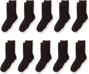 img 2 attached to 🧦 Amazon Essentials Kids' 10-Pack Cotton Crew Sock: Comfortable and Durable Daily Socks for Children"