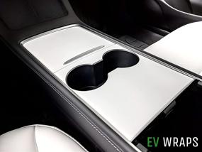 img 4 attached to 💡 Enhance your Tesla Model 3/Model Y Interior with EV Wraps Tesla Center Console White (Satin)