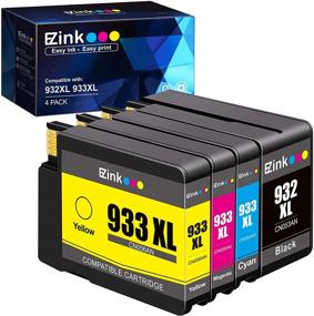 img 4 attached to Картридж заменяемого чернила E-Z Ink (TM) совместимый с HP 932XL 933XL - принтер Officejet 6100 6600 6700 7110 7510 7610 7612 - 4 шт. (1 черный, 1 голубой, 1 пурпурный, 1 желтый)