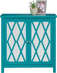 img 3 attached to Sauder Harbor View Accent Storage Cabinet in Caribean Blue: Enhance Your Space with Stylish Storage Solution